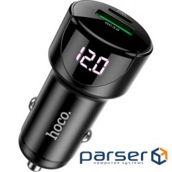 Автомобільний зарядний пристрій HOCO Z42 Light road 1xUSB-A, 1xUSB-C, PD20W, QC3.0 (6931474742544)