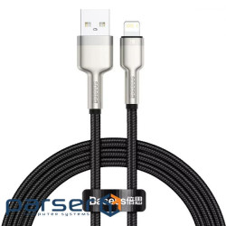 Кабель Baseus Cafule Metal USB-Lightning, 2.4A, 1м Black (6953156202245)