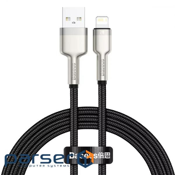 Кабель Baseus Cafule Metal USB-Lightning, 2.4A, 1м Black (6953156202245)