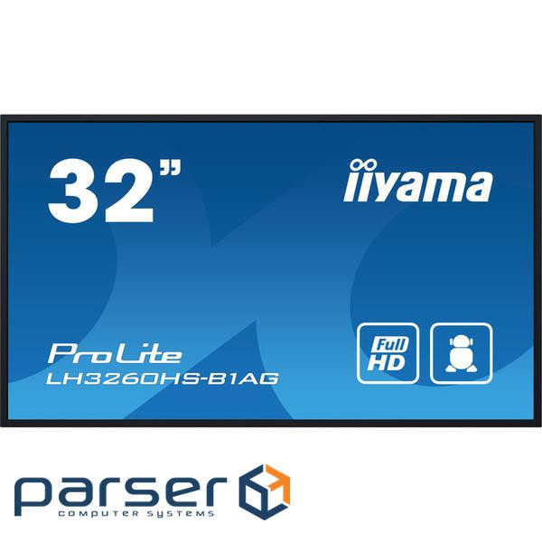 31.5" 16:9 VA РК дісплей, 1920х1080, 24/7, 500 кд/ м2, ОС Android 11, 3xHDMI 2.0/1xR (LH3260HS-B1AG