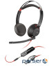 Гарнітура комп"ютерна стерео On-ear Poly Blackwire 5220, USB-A, USB-C, 3.5 мм, всеспрямова (8X231AA) (8X231AA)