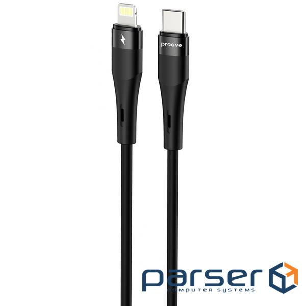 Кабель Proove Light Silicone Plus Type-C to Lightning 27W (1m) black (CCLS27002101)