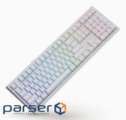 Клавіатура бездротова Ducky One X Wireless магнітні перемикачі, білий (ON2408AST3-DAUSPDOECL2WW1)