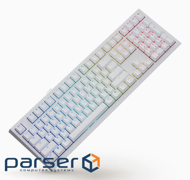 Клавіатура бездротова Ducky One X Wireless магнітні перемикачі, білий (ON2408AST3-DAUSPDOECL2WW1)