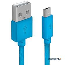 USB cable AM-mini BM 5pin, 1.5 m, blue (B00695)