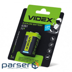 Battery VIDEX 6LR61/ 9V (Krona), Alkaline , Blister/ 1pcs (23235)