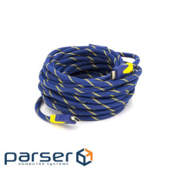 Multimedia cable HDMI to HDMI 10.0m v1.4, OD-8.0mm Blue/Gold Merlion (YT-HDMI(M)/(M)NY/BL-10m)