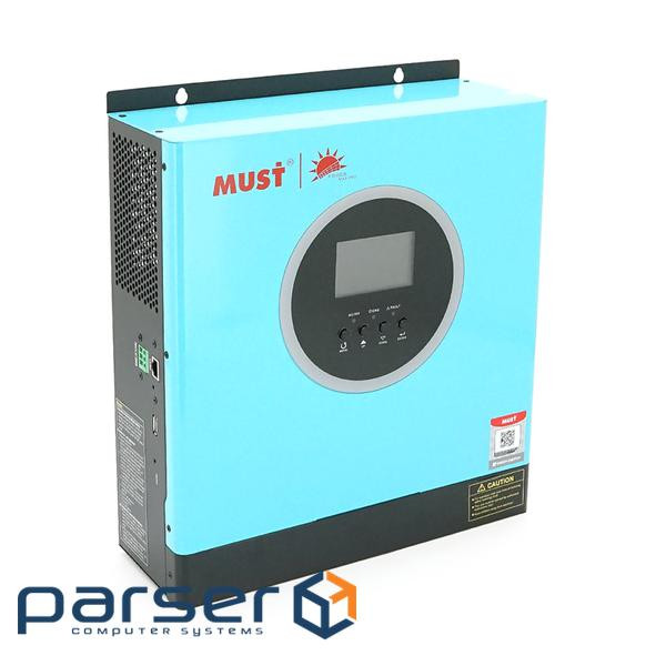 Гібридний інвертор MUST PV18-3524ECO, 3500W, 24V, струм заряду 60A, 160-275V, MPPT (100А, 60-360 Vdc