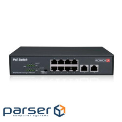 Unmanaged PoE switch Provision-ISR PoES-08120C+2I-V2 with 8 ports PoE