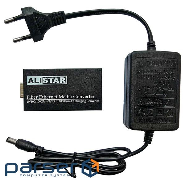 Медіаконвертер mini 10/100/1000BASE-T SFP Slot 1000Base-SX/LX EPS Alistar (X1SM)