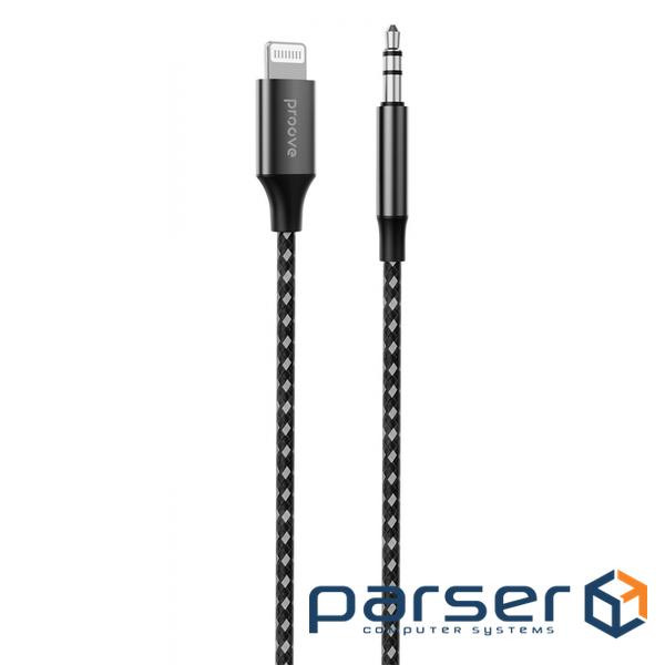 Кабель AUX Proove SoundMesh Lightning to 3.5mm (1m) gray (ACSM00002801)