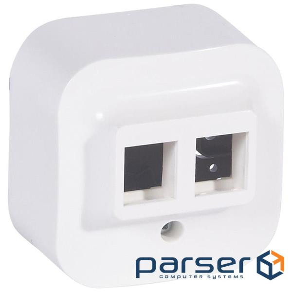 Адаптер Legrand 2хRJ45, Forix (Quteo), білий (782426) (782426)