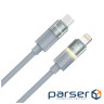 Дата кабель USB-C to Lightning 1.0m PD30W warm light gray ColorWay (CW-CBPDCL092-GR)
