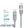 Дата кабель USB-C to Lightning 1.0m PD30W warm light gray ColorWay (CW-CBPDCL092-GR)