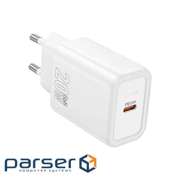 Зарядний пристрій HOCO N60 Gentle USB-C PD20W White (6942007644181)