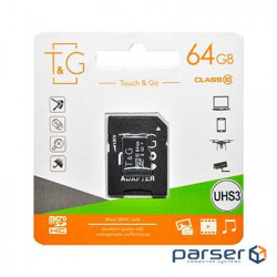 T&G microSDHC 64GB (UHS-3) Class 10 memory card (with adapter ) (TG-64GBSDU3CL10-01)
