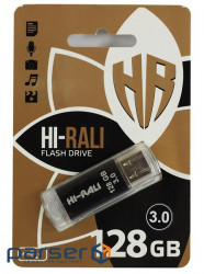 USB 3.0 Flash Drive 128Gb Hi-Rali Rocket series Black (HI-128GB3VCBK)
