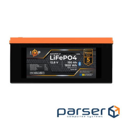 Аккумулятор LP LiFePO4 12,8V - 150 Ah (1920Wh) (BMS 150A/75А) пластик Smart BT (40302)