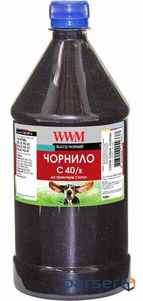 Чорнило WWM Canon PG-40Bk/PG-50Bk/PGI-5Bk 1000г Black (C40/B-4)
