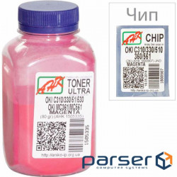 Toner OKI C310/330/510, 80г Magenta+chip AHK (1505339)