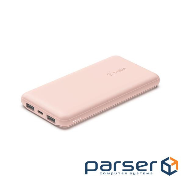 Портативний зарядний пристрій Belkin 10000mAh, 15W Dual USB-A, USB-C, rose gold (BPB011BTRG) Belkin 10000mAh, 15W Dual USB-A, USB-C, rose gold (BPB011BTRG)
