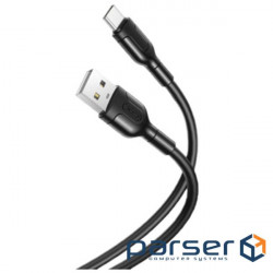 Дата кабель USB 2.0 AM to Type-C 1.0m NB212 2.1A Black XO (XO-NB212c-BK)