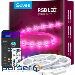 Розумна LED стрічка GOVEE H6154 Smart Wi-Fi + Bluetooth LED Strip Lights RGB 15м (H61543A1)