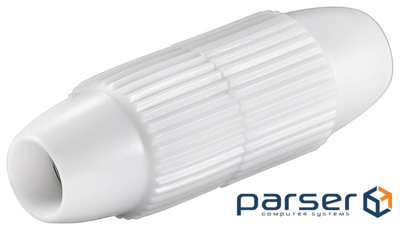 Штекер RF:Coaxial F/F,/M зєднувач,білий (75.01.1534-1) (75.01.1534-1)