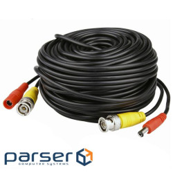 Кабель комбінований, коаксіальний, BNC+DC, 25 м , Black (BNC+DC 25M)