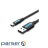Дата кабель USB 2.0 AM to Mini 5P 1.0m black Vention (COMBF)