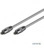 Optical audio cable Toslink 2.0m, D=6.0mm Metal, HQ, серый (75.05.0569-65)