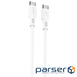 Кабель Proove Rebirth Type-C to Type-С 60W (1m) white (CCRE61002202)