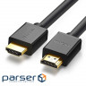 Кабель HDMI M-M, 5.0 м, V2.0 Cafule 4K, HD104 UGREEN Чорний (10109) (10109 black)