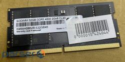 Модуль пам"яті SO-DIMM DDR5 32GB 4800 Samsung OEM C40 на чіпах K4RAH046VR[B/F] (K4RAH046VR-S32GB48)