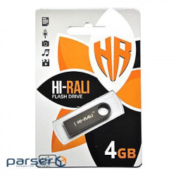 Флеш-накопичувач USB 4GB Hi-Rali Shuttle Series Black (HI-4GBSHBK)