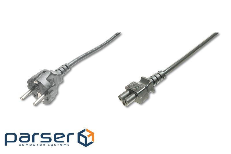 Кабель живлення DIGITUS Schuko - C5 M/F, 1.2m, black (AK-440115-012-S)