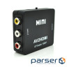 Конвертер Mini, AV to HDMI, ВХІД 3RCA(мама) на ВИХІД HDMI(мама), 720P / 1080P, (YT-CM-AV / HDMI / B) ), 720P / 1080P, (YT-CM-AV / HDMI / B)