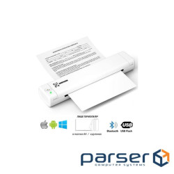 Принтер чеків UKRMARK M08-WT А4, Bluetooth, USB, білий (900883)