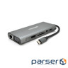 Port replicator VEGGIEG USB-C to USB3.0x3/HDMI/jack3.5/SD/TF/RJ45/PD (TC11-S)