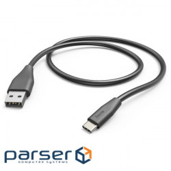 Кабель заряджання/синхронізації Hama USB-A > USB-C, 1,5м ,чорний (00201595) (00201595)