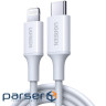 Кабель UGREEN US171 Type-C to Lightning MFi PD 18W 1м White (US171 White 1M)