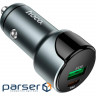 Автомобільний зарядний пристрій HOCO Z42 Light road 1xUSB-A, 1xUSB-C, PD20W, QC3.0 (6931474742551)