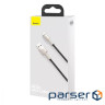 Кабель Baseus Cafule Metal USB-Lightning, 2.4A, 1м White (6953156202252)