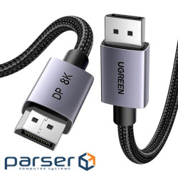 Кабель мультимедійний DisplayPort M to DisplayPort M 1.0m V1.4 8K60Hz DP120 black Ugreen (25903)