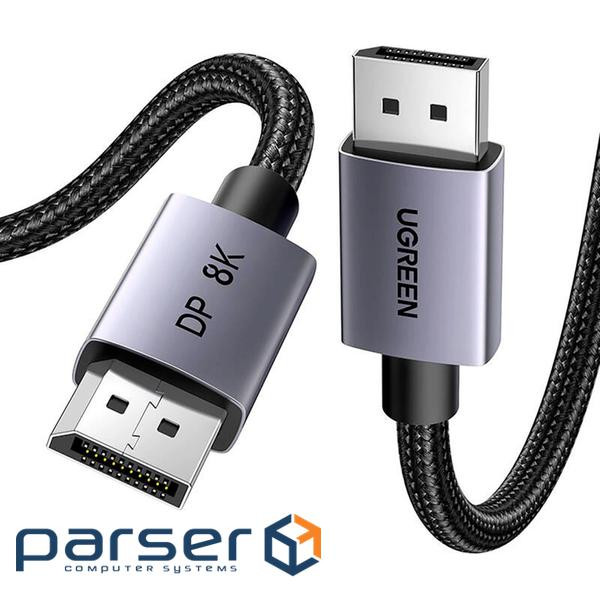 Кабель мультимедійний DisplayPort M to DisplayPort M 1.0m V1.4 8K60Hz DP120 black Ugreen (25903)