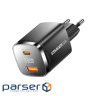 Зарядний пристрій 1xUSB-C + 1xUSB 33W GaN black Essager (ECT33W-GMB01-Z)