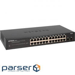 Network switch Cisco SG350X-48-K9-EU Тип - управляемый 3-го уровня, форм-фактор - в стойку, количество портов - 54, порты - SFP+, Gigabit Ethernet, комбинированный, возможность удаленного управления - управляемый, коммутационная способность - 176 Гбит/ с, размер таблицы МАС-адресов - 64000 Кб, корпус - Металический, 48x10/ 100/ 1000TX, 2хSFP+ Netgear GS324T-100EUS