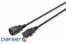 Кабель живлення C13 to C14 1.2m Digitus (AK-440201-012-S)