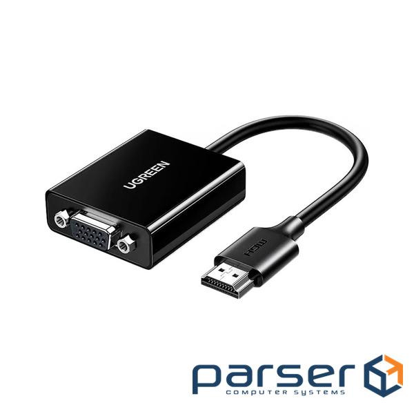 Перехідник HDMI (M) - VGA (F), Ugreen CM611, Black, 20 см (90813)