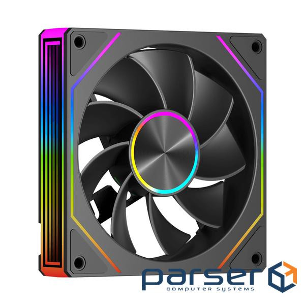 Вентилятор реверсний PCCOOLER FG120R ARGB BK чорний для корпусу 120x120x25мм, HB (F1G12R-BKAC112-GL)